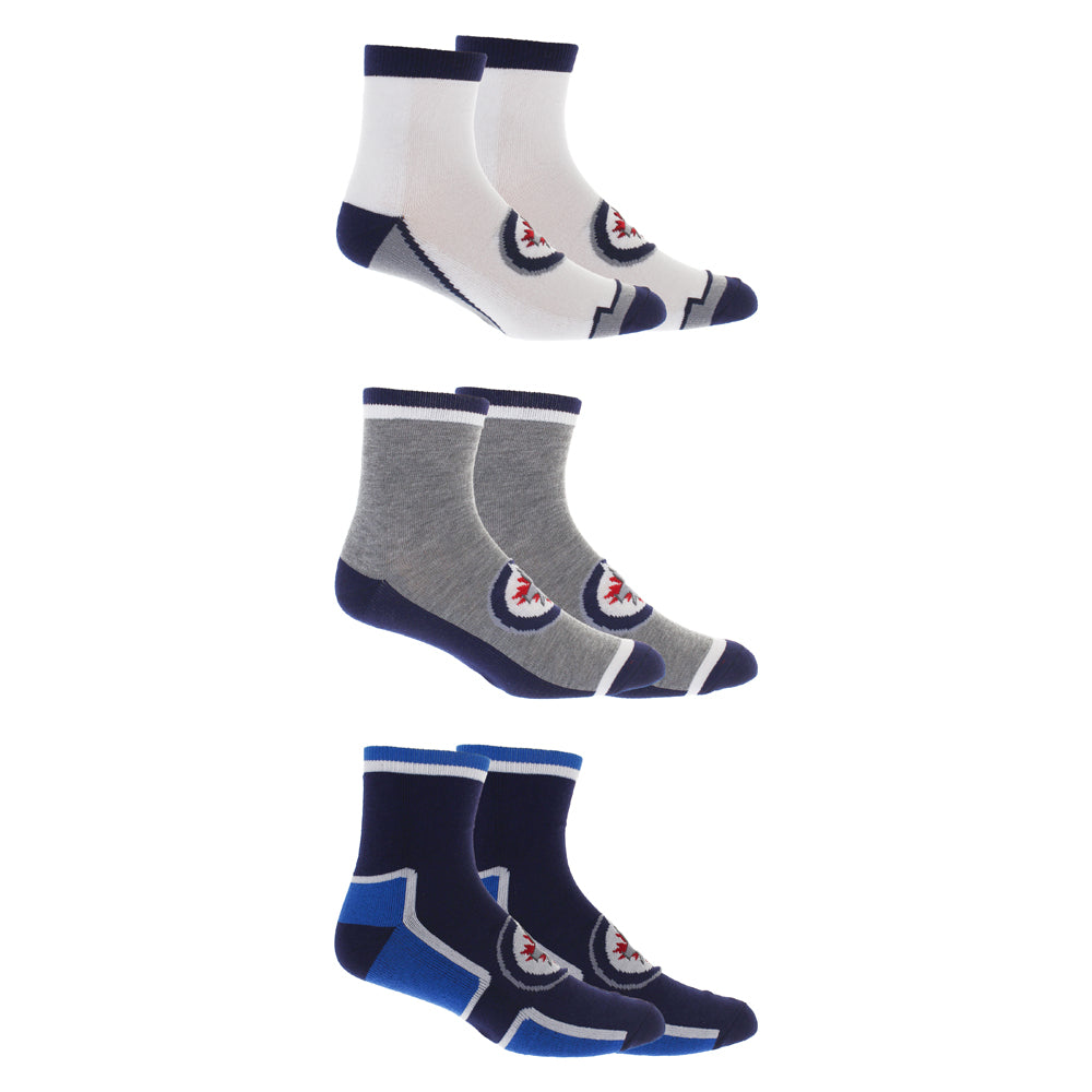 3 PACK HALF TERRY 1/4 SOCKS NEW