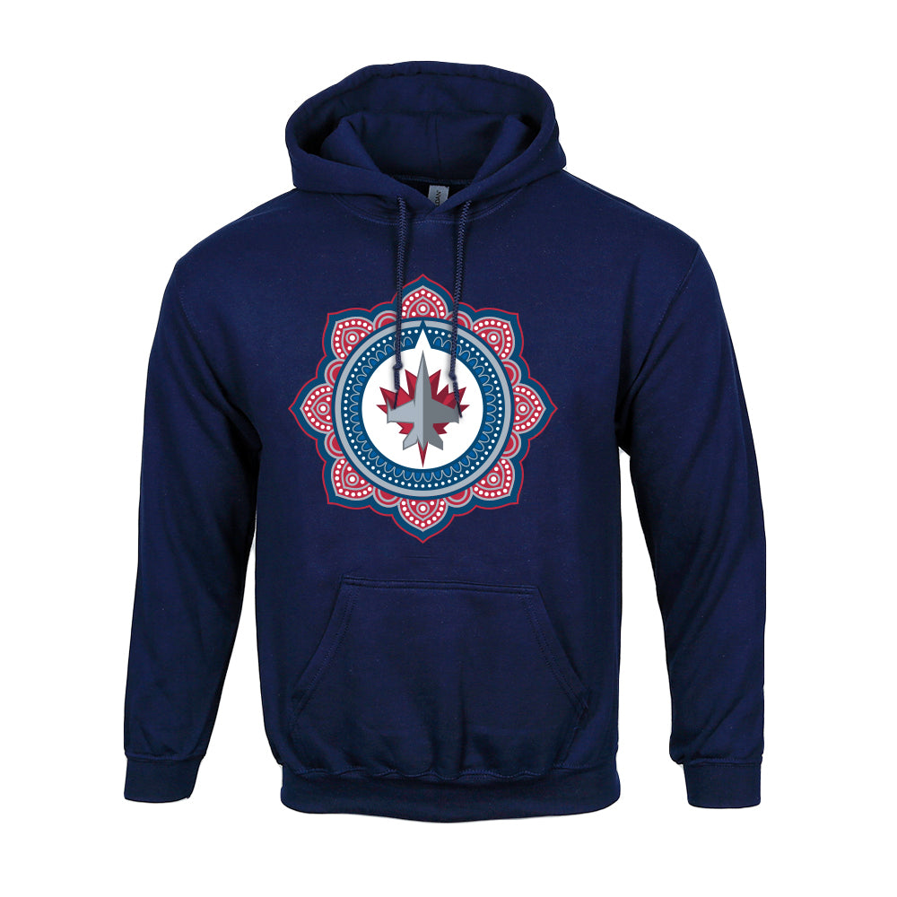 Winnipeg Jets Filipino Heritage Logo SOUTH ASIAN LOGO HOOD NAVY