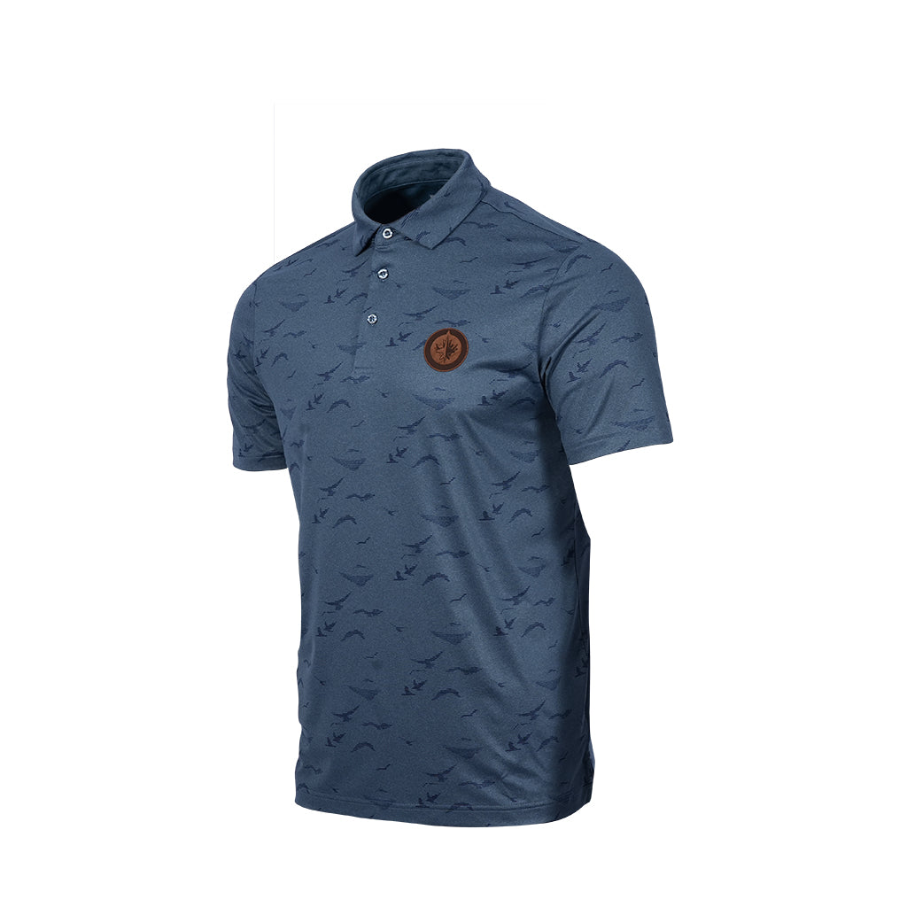 MELANGE SUEDE PATCH POLO