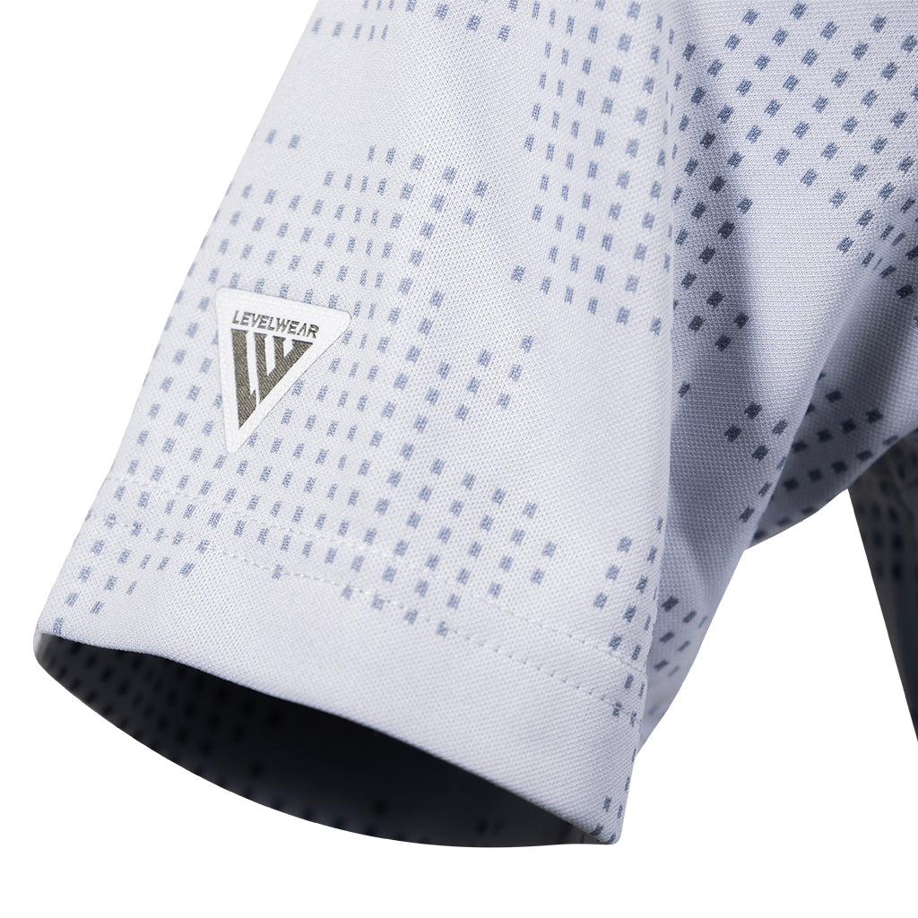 ONYX WOVEN LOGO POLO GREY