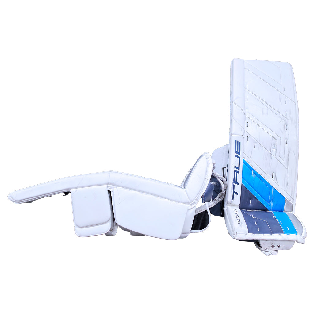 GAME USED GOAL PADS - 01 COMRIE