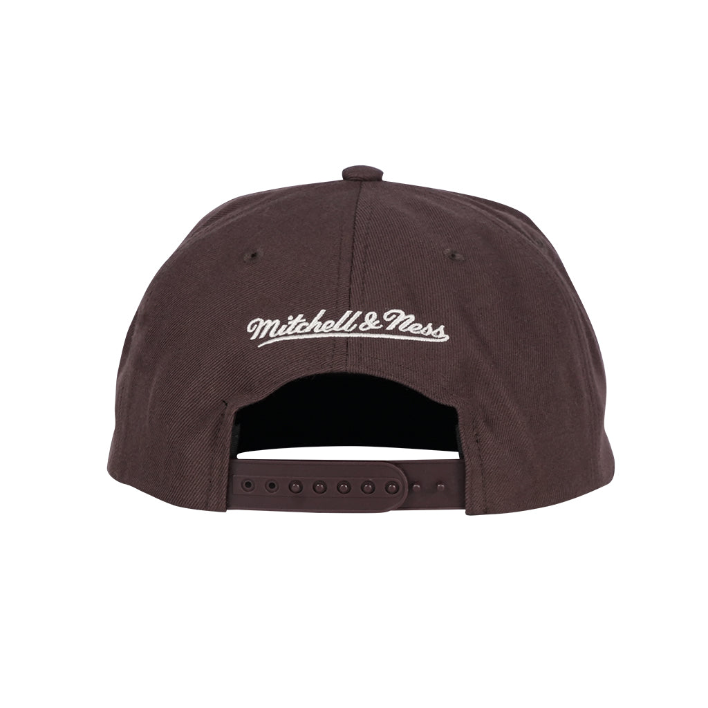 BROWN & CREAM SNAPBACK CAP
