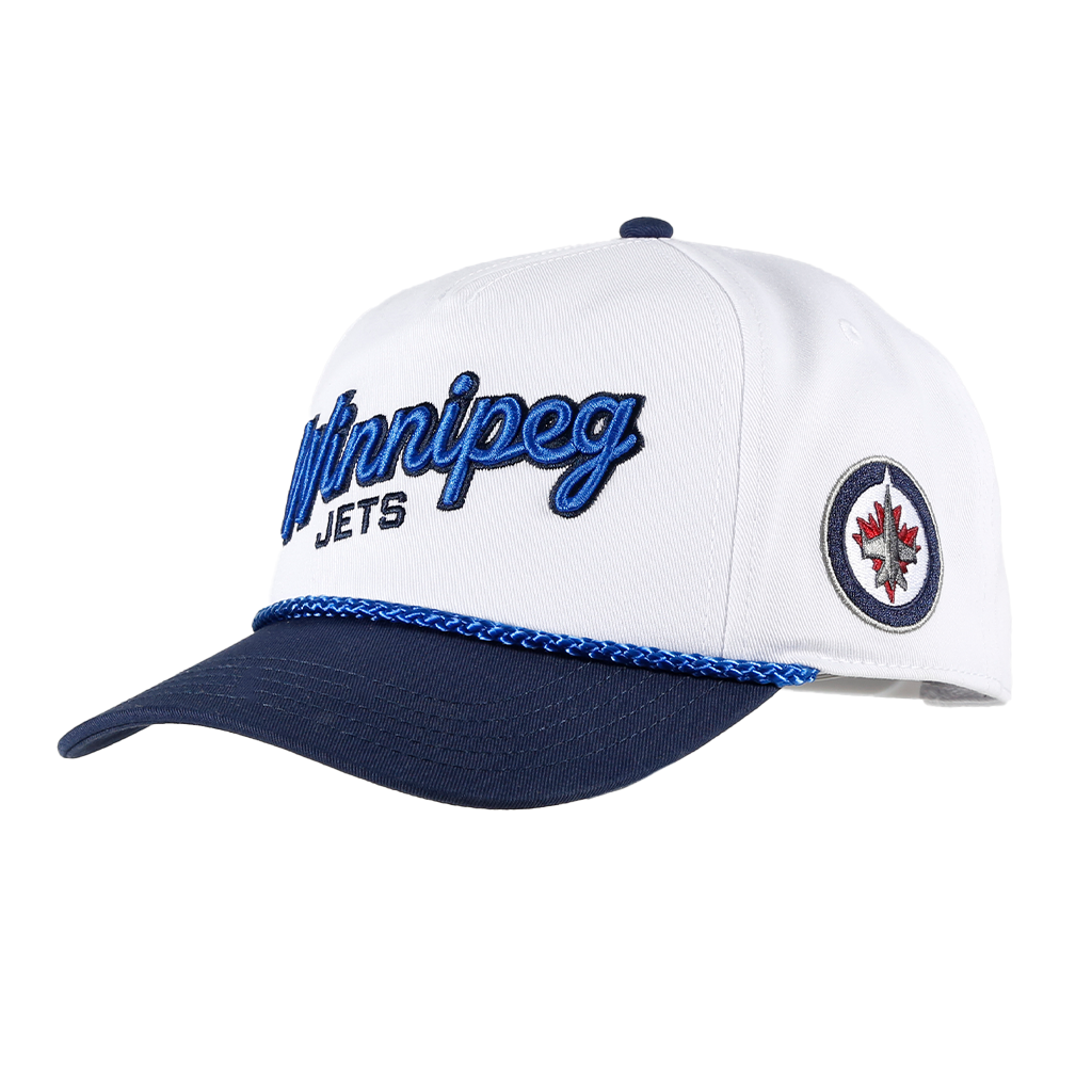 Casquette de camionneur ajustée Starter Blue Winnipeg Jets pour homme Casquette de camionneur ajustée Starter Blue Winnipeg Jets pour homme