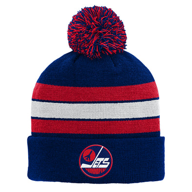 YOUTH ALT STRIPE BEANIE W/POM