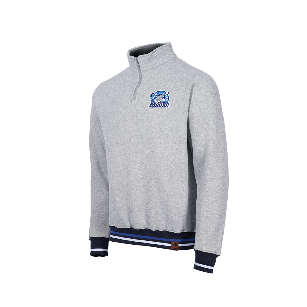 MOOSE ALT CUFFED 1/4 ZIP GREY