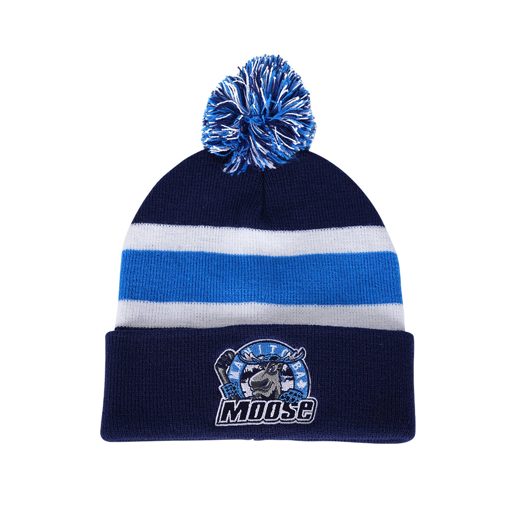 MOOSE YOUTH ALT STRIPED POM KNIT