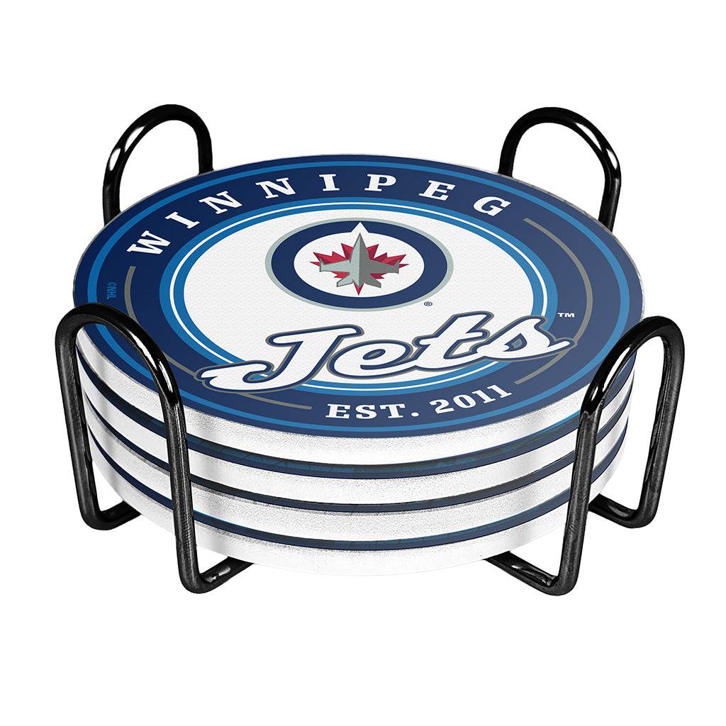 4 PC CERAMIC COASTER SET