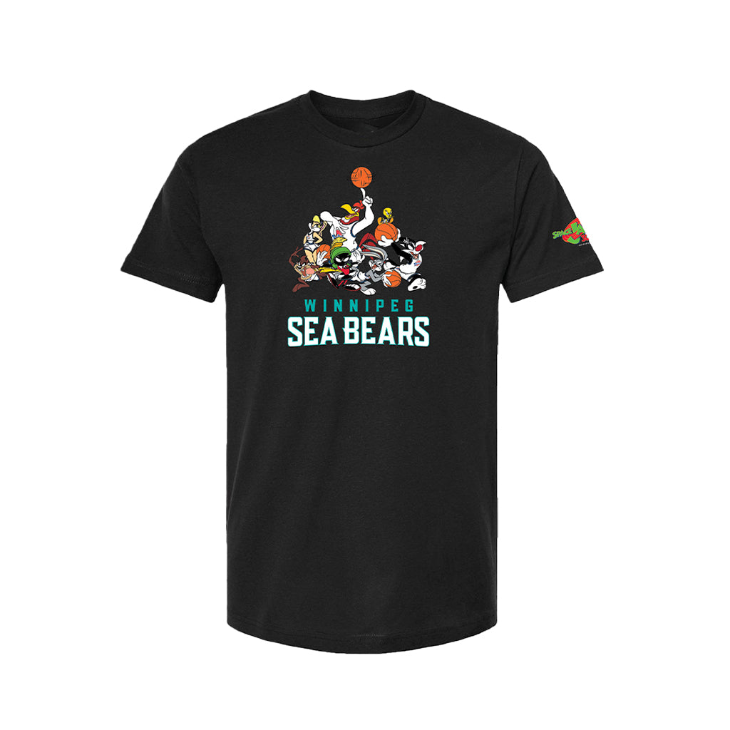 SEA BEARS ADULT SPACE JAM TEE BLACK