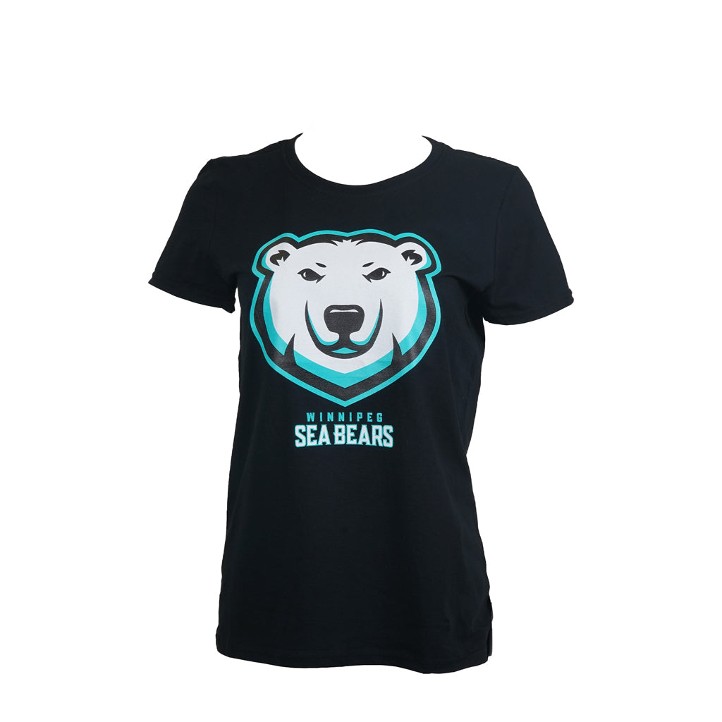 SEA BEARS WOMENS ICONIC TEE BLACK