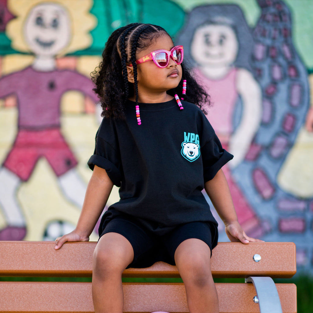 SEABEARS YOUTH BIG BLOCK TEE BLACK