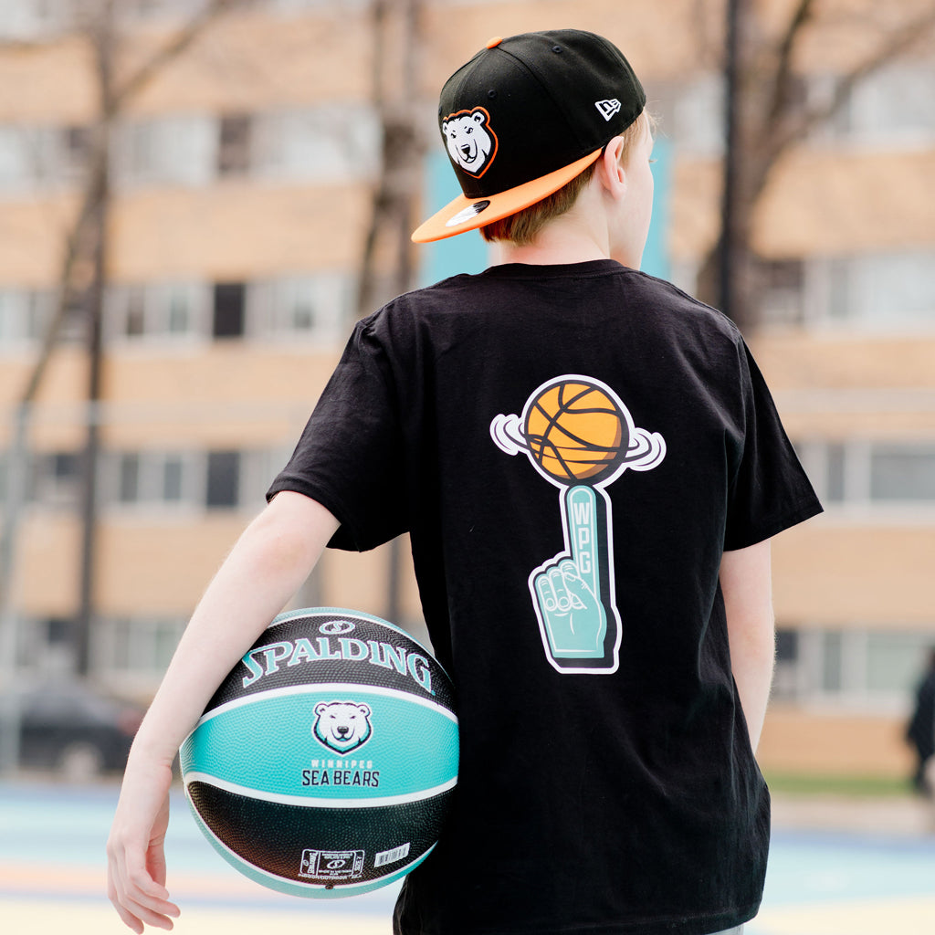 SEA BEARS YOUTH FOAM FINGER TEE BLACK