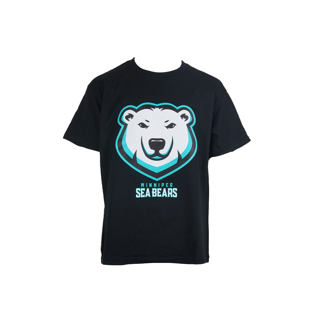 SEA BEARS YOUTH ICONIC TEE BLACK