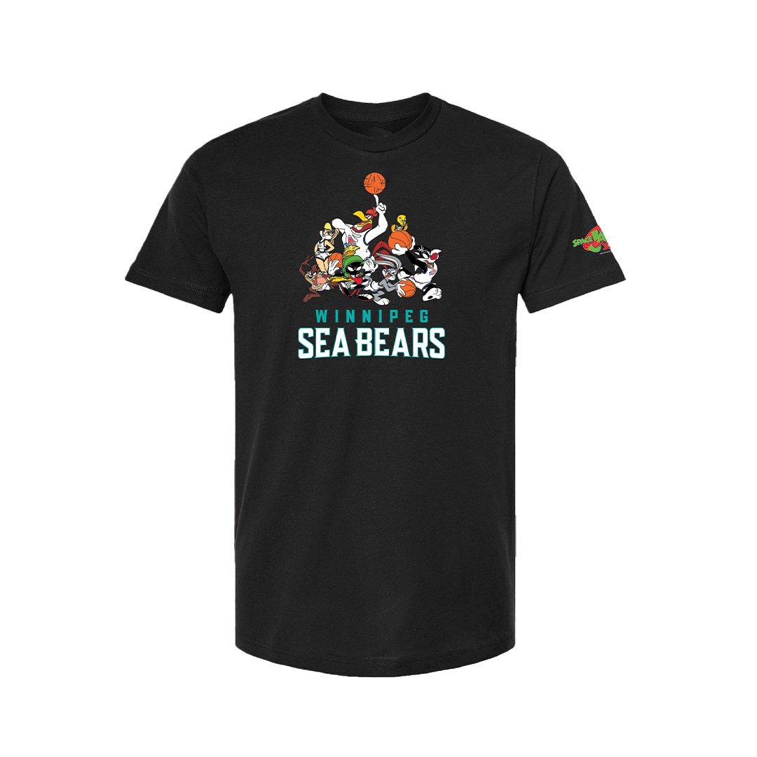SEA BEARS ADULT SPACE JAM TEE BLACK