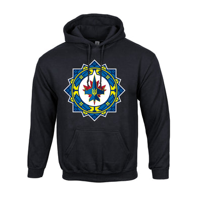 UKRAINIAN LOGO HOODY - BLACK