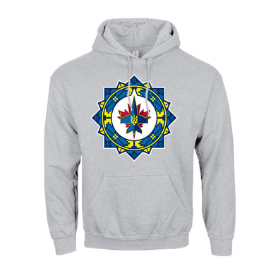 UKRAINIAN LOGO HOODY - GREY