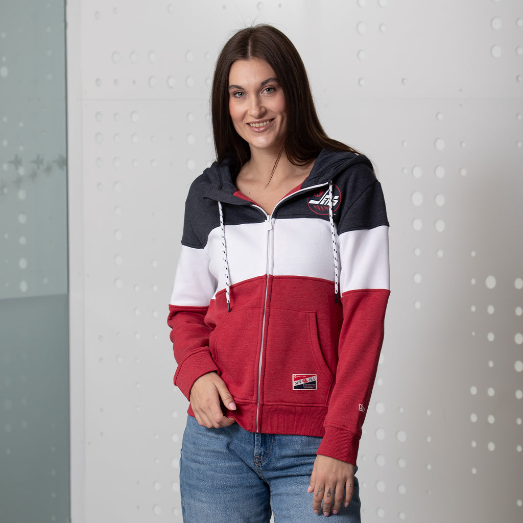 WOMEN'S ALT TRICOLOR ZIP HOOD