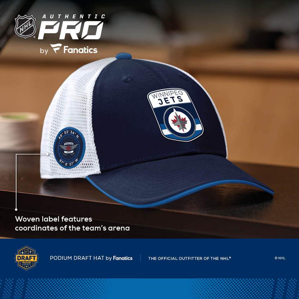 New York Rangers 2023 Draft Authentic Pro Structured Trucker-Podium Cap