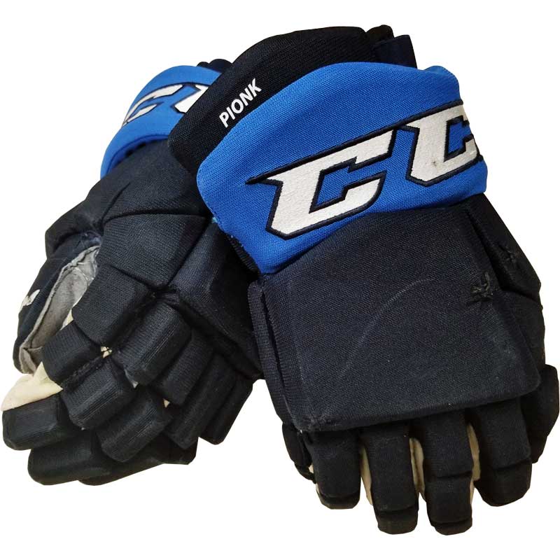 GAME USED HOCKEY GLOVES - 04 PIONK