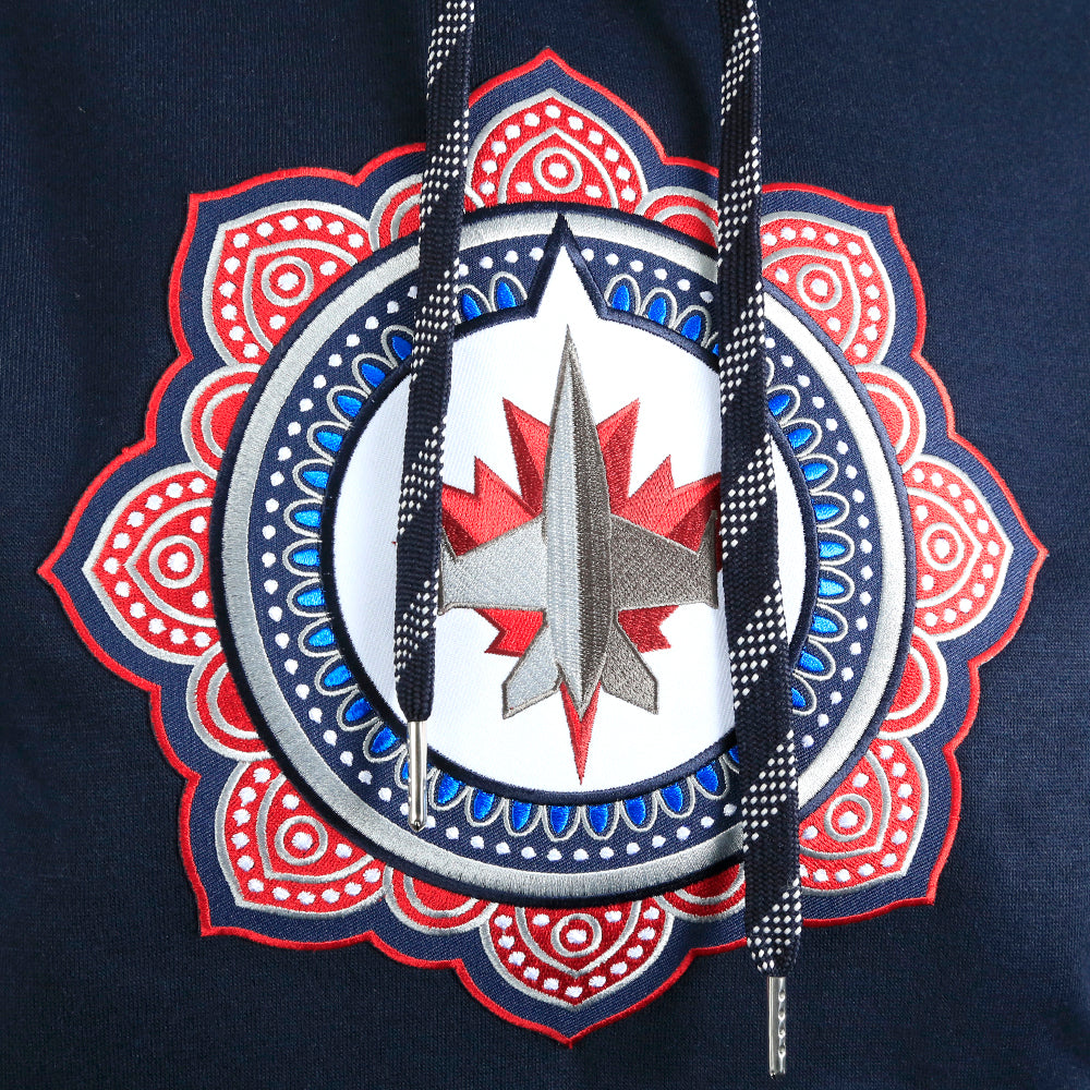 SOUTH ASIAN CREST HOODY NAVY